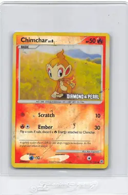 Chimchar 76/130 - Stamped Reverse Holo - Diamond & Pearl - POKEMON CARD - HP/DMG - Image 1