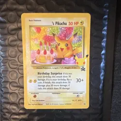 Pokemon ______'s Pikachu Promo Holo Card Wotc 24/53 Basic 50 HP - Image 1