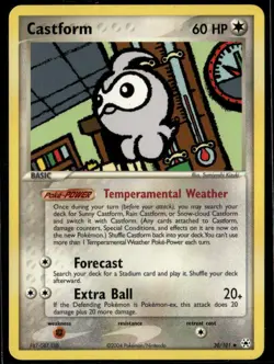 Castform 30/101 Uncommon Hidden Legends LP Pokemon Card - Image 1