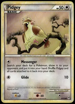 Pidgey 67/95 Common Call of Legends LP Pokemon Card - Image 1
