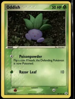 Oddish 68/101 Common Hidden Legends LP Pokemon Card - Image 1