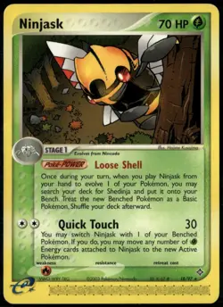 Ninjask 18/97 Rare Dragon LP Pokemon Card - Image 1