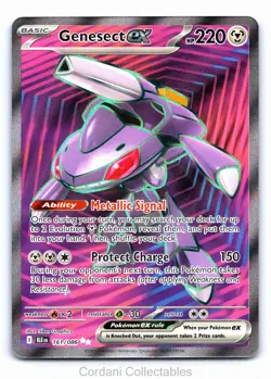 Genesect EX 161/086 - Black Bolt - Pokemon Card - Near Mint - Image 1