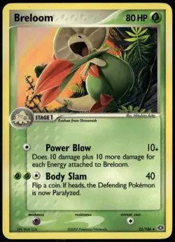 Breloom 22/106 Uncommon Emerald LP Pokemon Card - Image 1