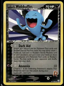 Rocket's Wobbuffet 47/109 Uncommon Team Rocket Returns LP Pokemon Card - Image 1