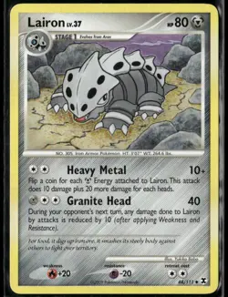 Lairon 44/111 Uncommon Rising Rivals LP Pokemon Card - Image 1