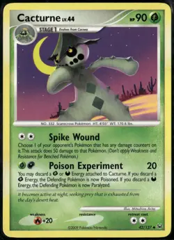 Cacturne 42/127 Uncommon Platinum LP Pokemon Card - Image 1