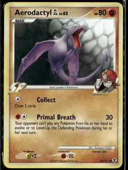 Aerodactyl GL 55/111 Common Rising Rivals LP Pokemon Card - Image 1