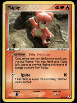 Magby 58/92 Common Legend Maker LP Pokemon Card - Image 1