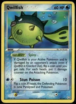 Qwilfish 27/109 Rare Team Rocket Returns LP Pokemon Card - Image 1