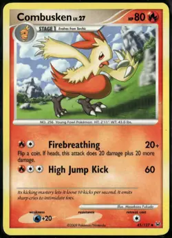 Combusken 45/127 Uncommon Platinum LP Pokemon Card - Image 1