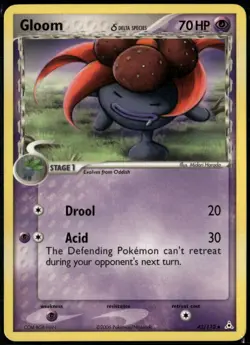 Gloom 42/110 Uncommon Holon Phantoms LP Pokemon Card - Image 1