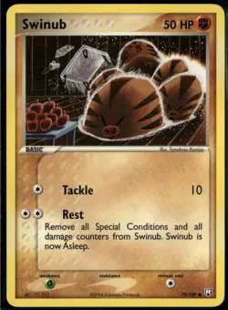 Swinub 79/109 Common Team Rocket Returns LP Pokemon Card - Image 1