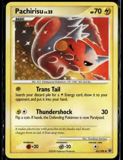 Pachirisu 43/100 Uncommon Majestic Dawn LP Pokemon Card - Image 1