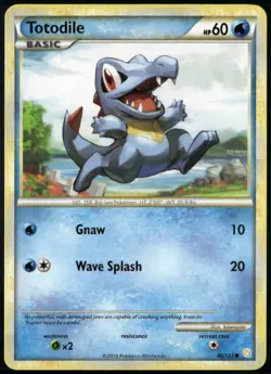 Totodile 86/123 Common HeartGold & SoulSilver LP Pokemon Card - Image 1