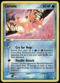 Corsola 37/115 Uncommon Unseen Forces LP Pokemon Card - Image 1