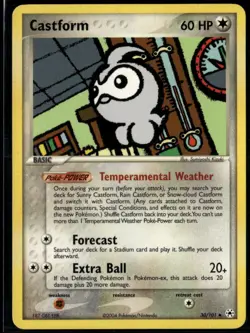 Castform 30/101 Uncommon Hidden Legends LP Pokemon Card - Image 1