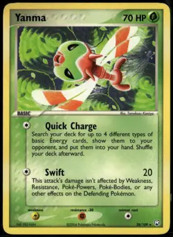 Yanma 28/109 Rare Team Rocket Returns LP Pokemon Card - Image 1
