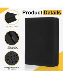 Trading Card Binder 1024 Pockets - Zip Case for Pokemon, MTG & Sports Cards - Image 3