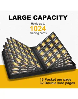 Trading Card Binder 1024 Pockets - Zip Case for Pokemon, MTG & Sports Cards - Image 4