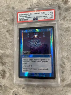 Cyclonic Rift (Retro Frame) Serialized Magic Card 336/500 PSA 10 LOW POP - Image 1