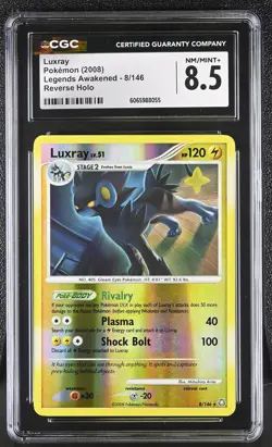 CGC 8.5 Luxray 8/146 Reverse Holo Legends Awakened Pokemon Card - Image 1