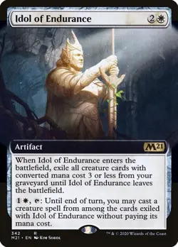 Magic the Gathering: MTG CORE 2021 IDOL OF ENDURANCE EXTENDED ART FOIL RARE - Image 1