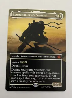 MTG TMNT BORDERLESS SILHOUETTE M Leonardo, Sewer Samurai #0215 - Image 1