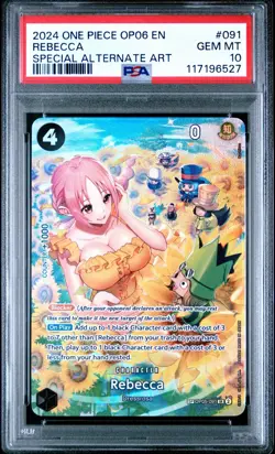 Rebecca SP OP05-091 One Piece TCG English Wings of the Captain OP06 PSA 10 ALT - Image 3