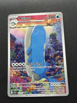 Pokemon TCG Wailord Illustration Rare Card Journey Together 162/159 Near Mint - Image 1