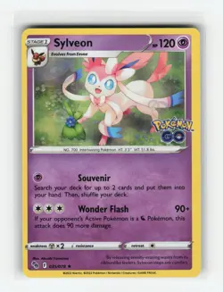 SYLVEON 035/078 POKEMON GO HOLO RARE POKEMON TCG NM - Image 1