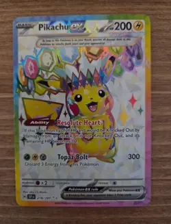 Pokemon Pikachu ex Ultra rare 219/191 - Surging Sparks - NM - Image 1