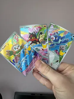 Pokemon First Partner Illustration Collection Series 1 Alola Gen 7 Starters NM - Image 1