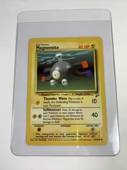 Magnemite 2nd Edition Vintage Pokemon Card Base Set 2 WOTC 79/130 REAL PICS - Image 1