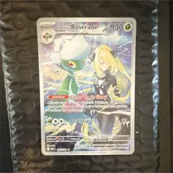 Pokemon Cynthia's Roserade Illustration Rare Holo SV10 Destined Rivals 184/182 … - Image 1