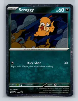 SCRAGGY 186 HOLO P SCARLET & VIOLET PROMO POKEMON COSMOS HOLO NM - Image 1