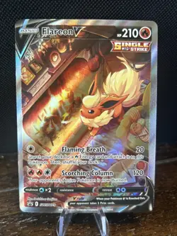 Pokemon TCG Flareon v Alt Art Black Star Promo SWSH179 2021 Near Mint Condition - Image 1