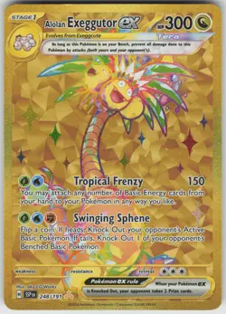 Pokemon Alolan Exeggutor ex - 248/191 SV08: Surging Sparks Hyper Rare NM - Image 1