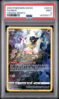 Mew #GG10 2023 Pokemon Sword And Shield Crown Zenith PSA 9 250001 - Image 1