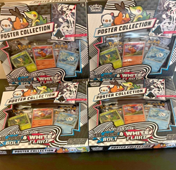 Pokemon TCG Black Bolt & White Flare Unova Poster Collection New Sealed LOT OF 4 - Image 1