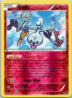 Klefki 80/114 Steam Siege Pokemon Reverse Holo Near Mint - Image 1