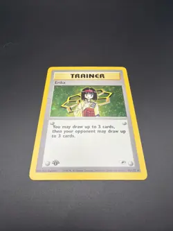 Erika - 1st Edition Holo - 16/132 Gym Heroes - Pokemon TCG - 2000 - Image 5