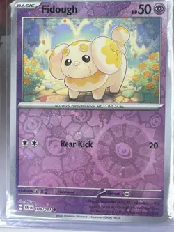 Pokemon Paldean Fates 038/091 Fidough Cosmos/Reverse Holo Costco EXCLUSIVE - Image 1