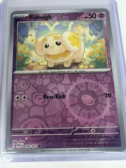 Pokemon Paldean Fates 038/091 Fidough Cosmos/Reverse Holo Costco EXCLUSIVE - Image 2