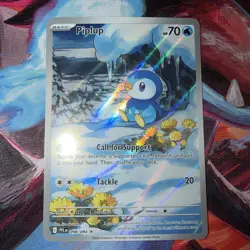 Pokemon TCG Piplup 098/094 Illustration Rare Full Art ME02 Phantasmal Flames NM - Image 1