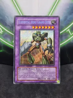 Yugioh Elemental Hero Grand Neos CT04-EN001 Secret Rare NM - Image 1