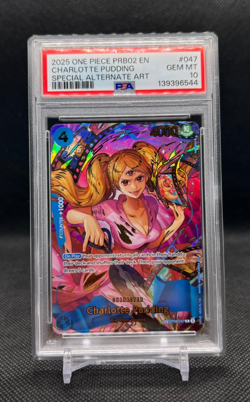 2025 One Piece PRB02 Special Alternate Art #047 Charlotte Pudding PSA 10 - Image 1