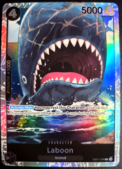 Laboon EB01-048 SR ONE PIECE Tcg Card Game NM Black Reprint - Image 1