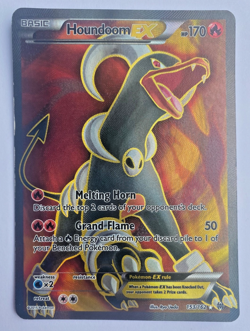 Pokemon TCG Houndoom-EX Full Art Ultra Rare Card Breakthrough 153/162 Holo - Image 1