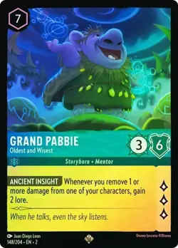 Disney Lorcana Grand Pabbie Oldest and Wisest 148/204 Cold Foil Rise Floodborn - Image 1